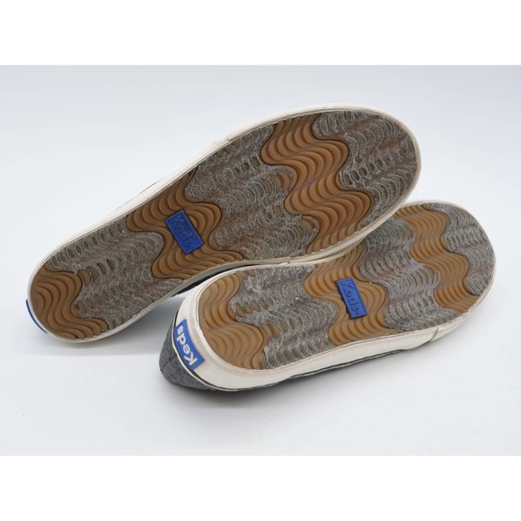 Keds Slip On Shoes Womens 8.5 Gray Wool Casual Quilted Sneakers Flat Loafer - Picture 11 of 11